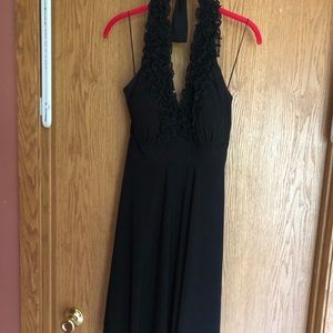 Black halter dress